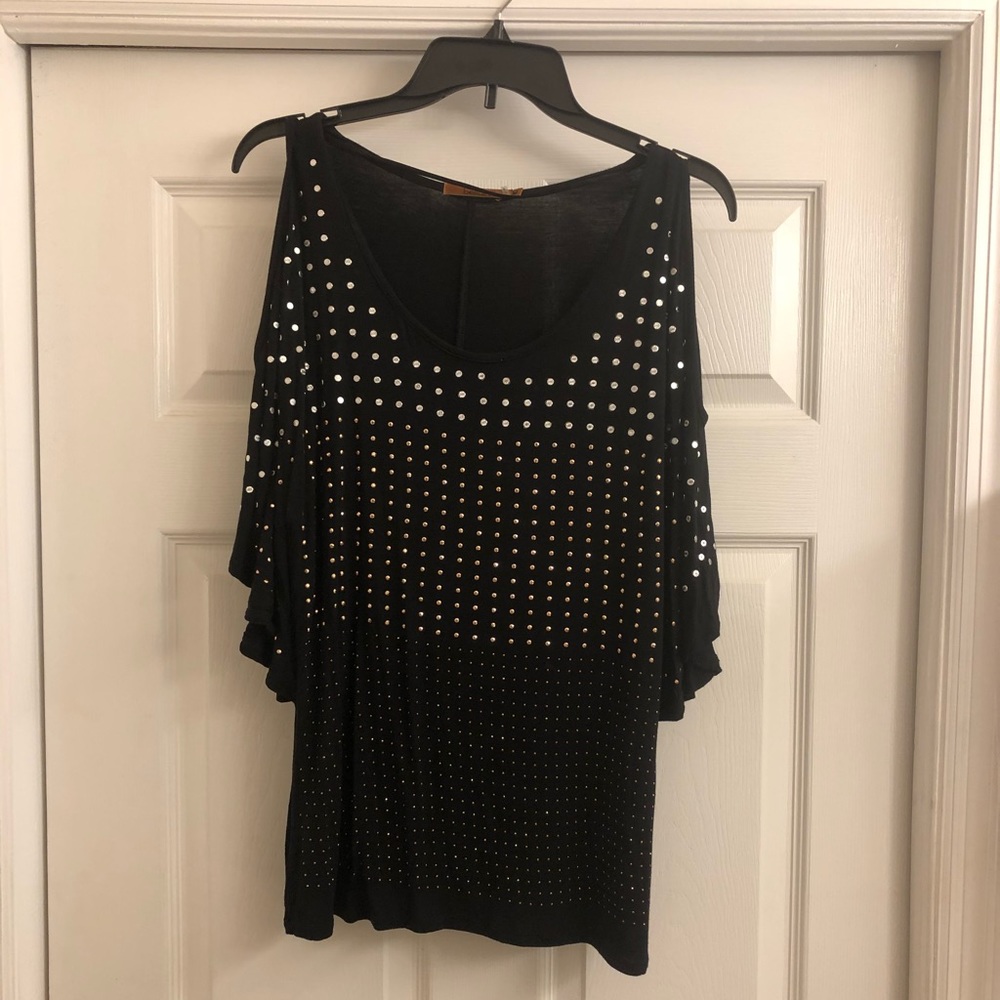 Black Sequenced Top